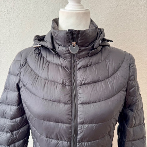 Michael Kors Hooded Packable Long Puffer Coat Black Women's Size XS - Picture 5 of 16